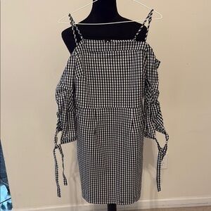 Black and White Gingham Women's Dress